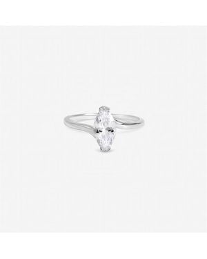 Inicio Sterling Engagement Ring - White