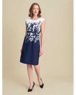 Gina Bacconi Minnie Floral Print Belted Dress - Blue