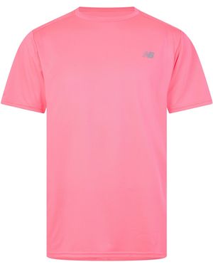 New Balance Short-Sleeve Performance Gym Top - Pink