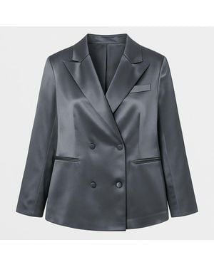 I Saw It First Satin Blazer - Grey