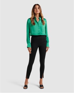 Forever New Vanessa Split Party Dress - Green