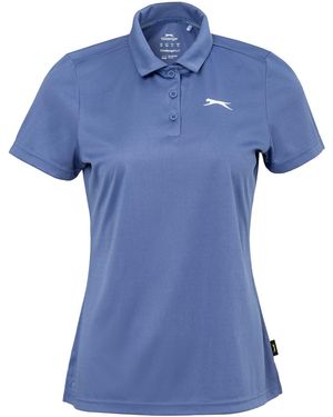 Slazenger 1881 Plain Golf Polo Shirt - Blue