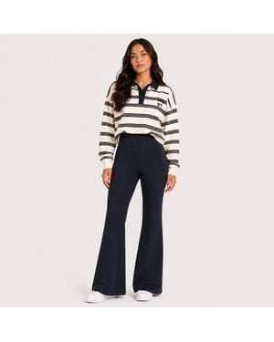 I Saw It First Flared Jersey Trousers - Blue