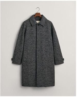 GANT Relaxed Fit Wool Car Coat - Grey