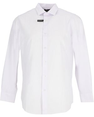 Scotch & Soda And Pattern Long Sleeve Shirt Collar - White