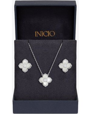 Inicio Mother Of Pearl Clover Set - Blue