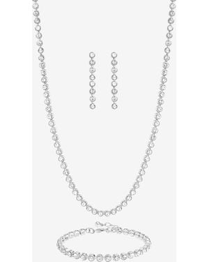 Mood Plated Tennis Three Piece Set - White