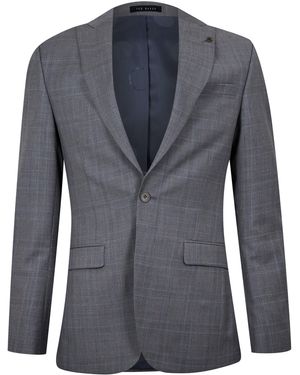 Ted Baker Indus Check Slim Fit Suit Jacket - Blue