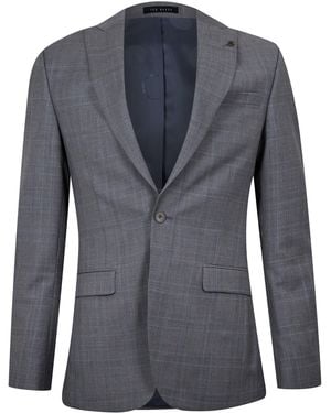 Ted Baker Indus Check Slim Fit Suit Jacket - Blue