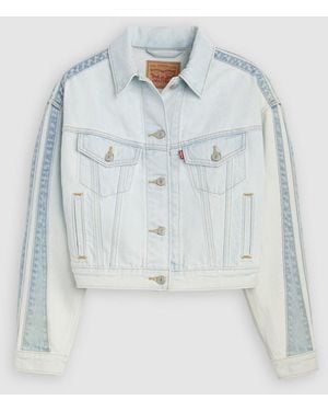 Levi's Shrunken 90S Stripe Trucker Denim Jacket - Blue