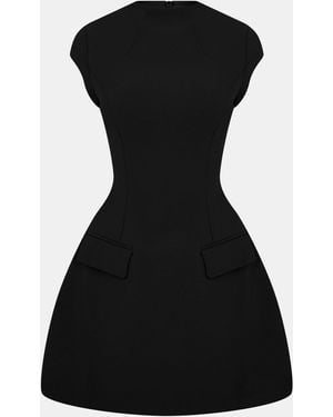 Odd Muse Cap Sleeve Mini Dress - Black