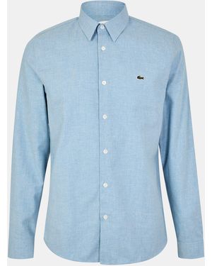 Lacoste Long Sleeve Plain Shirt - Blue