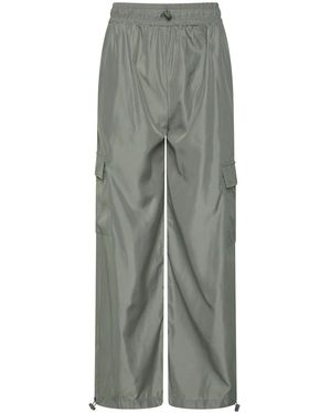 Gym King Satin Cargo Open Hem Fleece Jogger - Grey