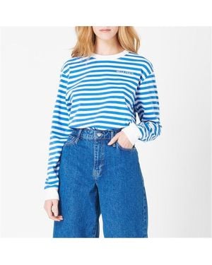 Bella Freud Long Sleeve Striped T-shirt - Blue