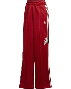 adidas Originals Open Hem Jersey Joggers - Red