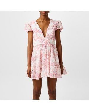 Bardot Tamarin Broderie Mini Dress - Pink