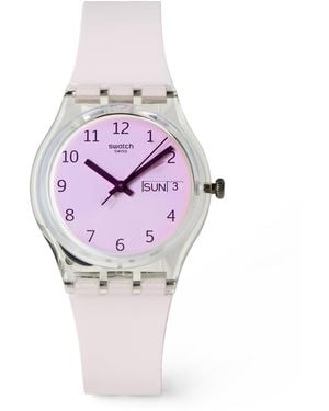 Swatch Core Analogue Quartz Watch - Purple
