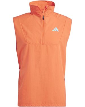 adidas Adizero Half-Zip Performance Vest - Orange