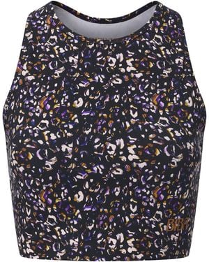 Biba Move Tank Scoop Cropped Performance Gym Vest - Blue