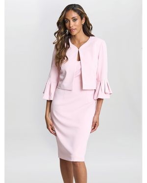 Gina Bacconi Melissa Crepe Dress And Jacket - Pink