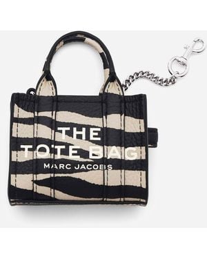 Marc Jacobs Lth Nano Chrome Charm - Black
