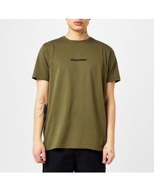Maharishi Miltype Embroidered T Shirt - Green
