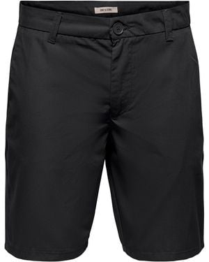 Only & Sons Chino Shorts - Black