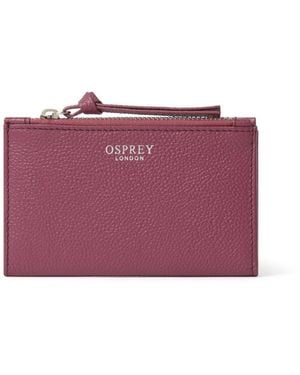 Osprey Molly Bi-Fold Leather Card Holder - Purple