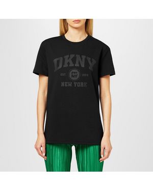 DKNY Oversized Varsity T-Shirt - Black