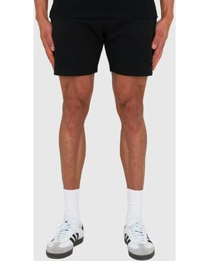 Marshall Artist Drawstring Logo Patch Chino Shorts - Black