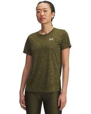 Under Armour Tech Twist Short Sleeve Rack - Green