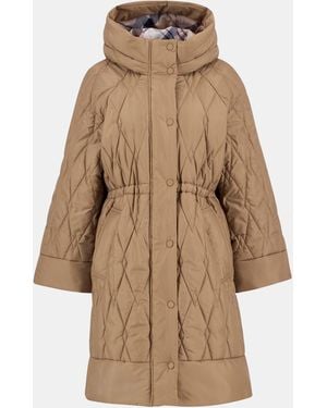 Barbour Celine Diamond Quilted Hooded Long Sleeve Quilted Jacket - Natural