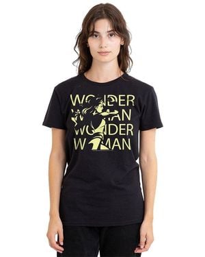 Dc Comics Neon Silhouette T-Shirt - Black