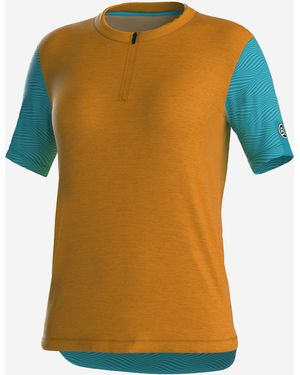 Bicycle Line Zoe Half Zip Short Sleeve Cycling Jersey - Yellow