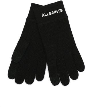 AllSaints Fleece Gloves - Black