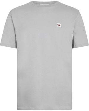 Calvin Klein Ckj Woven Box Regular Fit T-Shirt - Grey