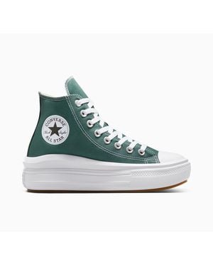Converse Chuck Taylor All Star Mov Canvas High-Top Trainers - Blue