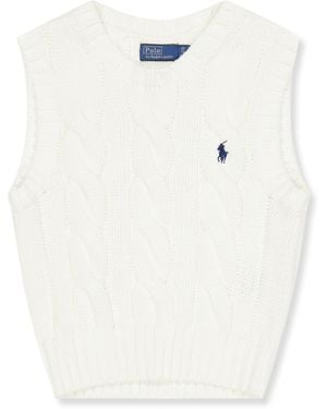 Polo Ralph Lauren Polo Cable Knit Ld61 - White