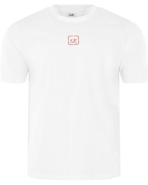 CP COMPANY METROPOLIS Back Logo T-Shirt - White