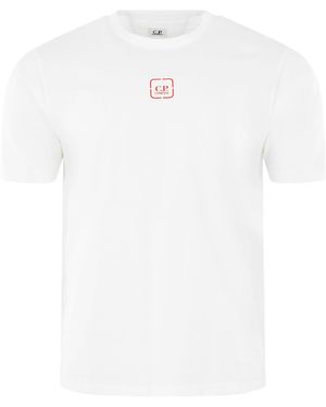 CP COMPANY METROPOLIS Back Logo T-Shirt - White