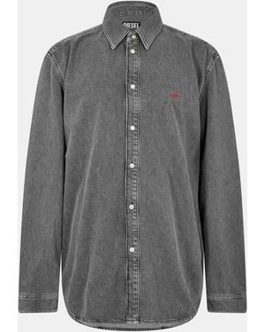 DIESEL Long-Sleeve Denim Shirt - Grey