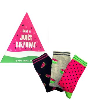 Other Birthday Melon Novelty Socks Set - Pink