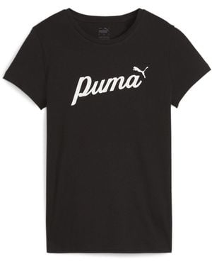 PUMA Essential Script Regular Fit T-Shirt - Black