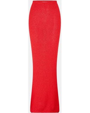 Asta Resort Carolina Floor-Skimming Maxi Skirt - Red