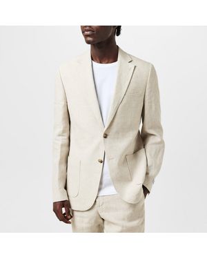 Without Prejudice Frith Slim Fit Linen Jacket - Natural