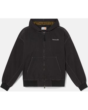 Timberland Canvas Hooded Overshirt - Black