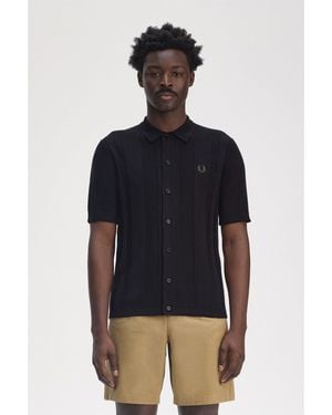Fred Perry Short-Sleeve Plain Shirt - Blue