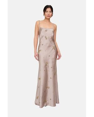 Lily and Lionel Starburst All Over Embellished Maxi Dress - Grey