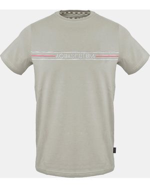 Aquascutum Cotton Crew-Neck Short-Sleeve T-Shirt - Grey
