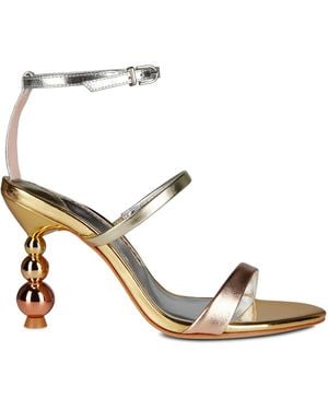 Sophia Webster Rosalind 85 Pearl Heel Sandals - Metallic
